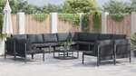 vidaXL Ensemble de canapé de jardin 13 Pièces Anthracite Acier