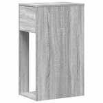 vidaXL Support de tour d'ordinateur et tiroir sonoma gris 30x44x74 cm