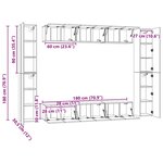 vidaXL Ensemble de meubles TV 10 Pièces Sonoma gris Bois d'ingénierie