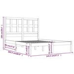 vidaXL Cadre de lit sans matelas blanc 140x200 cm bois de pin massif