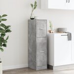 vidaXL Armoire d'apothicaire gris béton 30x41x118 cm bois d'ingénierie