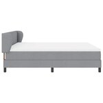 vidaXL Lit boxspring avec matelas Gris clair 180 x 200 cm tissu