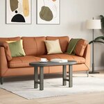 vidaXL Pieds de table basse Anthracite 2 pièces 38 x (42-43) cm Acier