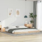 vidaXL Cadre de lit Marron 200 x 200 cm Bois massif en pin
