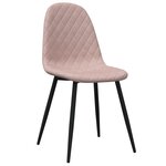 vidaXL Chaises à manger lot de 2 rose velours