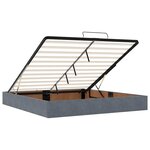 vidaXL Cadre de lit ottoman avec matelas gris foncé 200x200 cm velours