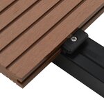 vidaXL Panneaux de terrasse WPC et accessoires 10 m² 4 m Marron clair
