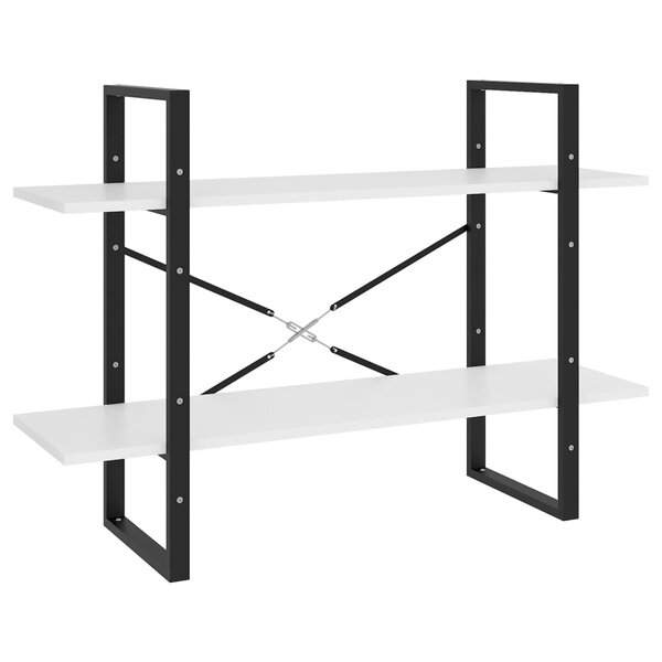 vidaXL Bibliothèque à 2 niveaux blanc 100x30x70 cm bois d'ingénierie