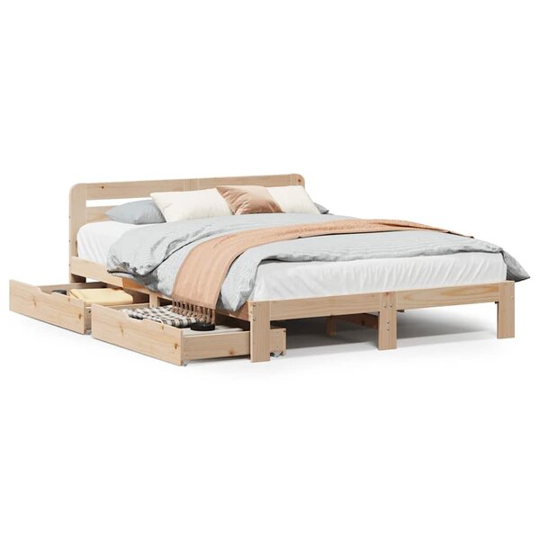 vidaXL Cadre de lit sans matelas 120x190 cm bois de pin massif