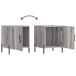 vidaXL Table de chevet sonoma gris 40x40x50 cm bois d'ingénierie