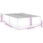 vidaXL Cadre de lit sans matelas taupe 140x200 cm tissu