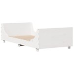 vidaXL Cadre de lit sans matelas blanc 90x190 cm bois de pin massif