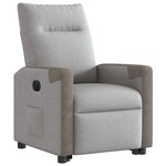 vidaXL Fauteuil inclinable électrique gris nuage tissu