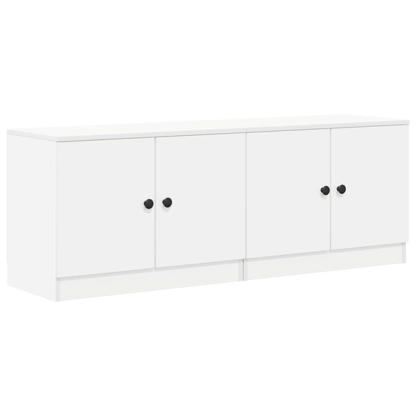 vidaXL Armoire de lit 2 Pièces Blanc 66 x 35 x 48 cm Bois d'ingénierie