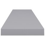 vidaXL Étagères murales flottantes 2 Pièces gris 120x23 5x3 8 cm MDF