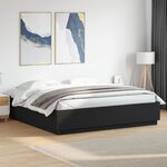 vidaXL Cadre de lit sans matelas noir 200x200 cm