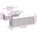 vidaXL Ensemble de canapé de jardin 8 Pièces Gris clair Poly Rattan