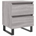 vidaXL Table de chevet sonoma gris 40x35x50 cm bois d’ingénierie