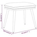 vidaXL Repose-pied Crème 45x29 5x35 cm Tissu