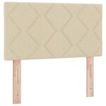 vidaXL Lit à ressort avec matelas crème 80x200 cm tissu