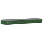 vidaXL Lit surélevé de jardin Acier galvanisé 450x140x36cm Vert