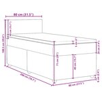 vidaXL Sommier à lattes de lit avec matelas Crème 80x200 cm Tissu