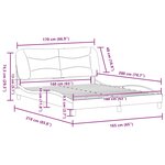 vidaXL Cadre de lit sans matelas Hvar bleu 160x200 cm tissu