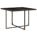 vidaXL Ensemble à manger de jardin et coussins 9 Pièces marron poly rotin