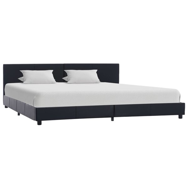 vidaXL Cadre de lit Noir Similicuir 180x200 cm