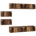vidaXL Ensemble meuble TV 6 Pièces Bois Ancien Bois d'ingénierie
