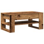 Table basse vidaXL en bois ancien 102x55x45 cm en bois reconstitué