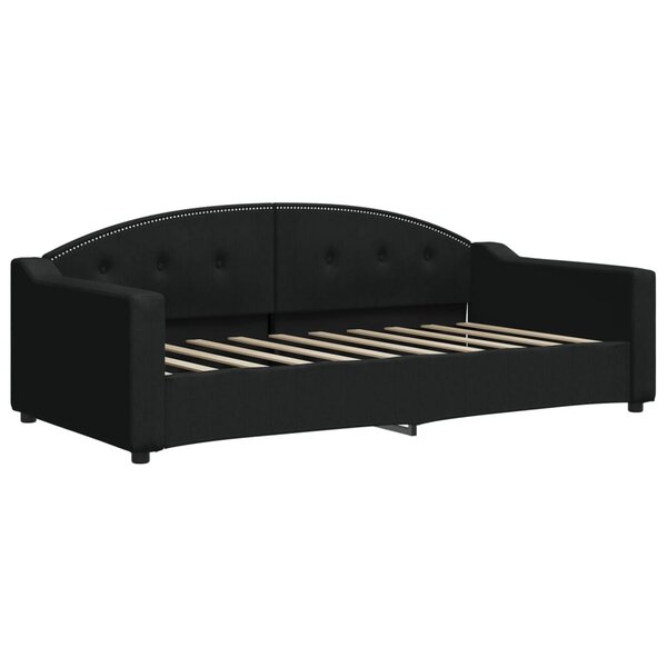 vidaXL Lit de repos sans matelas noir 90x190 cm tissu