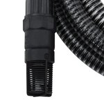 vidaXL Tuyau d'aspiration avec raccords en PVC noir 1" 10 m PVC