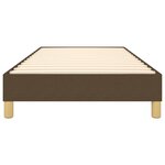 vidaXL Cadre de lit marron foncé 100x200 cm tissu