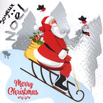 Carte Joyeux Noël avec Enveloppe Blanche 15x15cm