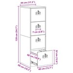 vidaXL Cabinet de Dossier 2 Pièces Jaune moutarde 44 x 50 x 106.5 cm