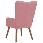 vidaXL Chaise de relaxation Rose Velours