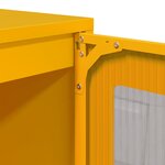 vidaXL Buffet jaune moutarde 100 5x39x107 cm acier laminé à froid