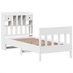 vidaXL Cadre de lit sans matelas blanc 90x190 cm bois de pin massif