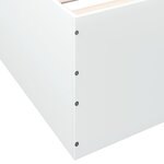 vidaXL Cadre de lit blanc 150x200 cm bois d'ingénierie