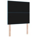 vidaXL Tête de lit LED avec bandes LED Bleu 100 cm Velours