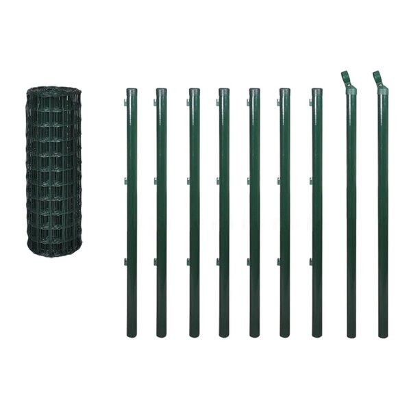 vidaXL Clôture euro acier 10x1 2 m vert