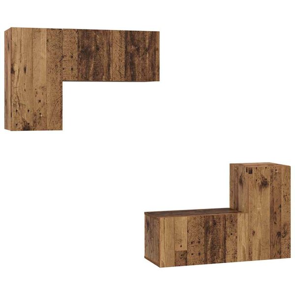 vidaXL Ensemble meuble TV 4 Pièces Bois ancien 60 x 30 x 30 cm