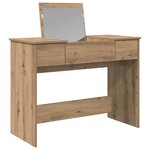 vidaXL Table de Toilette avec tiroir chêne artisanal 100 x 45 x 76 cm
