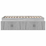 vidaXL Cadre de lit Gris Sonoma 100 x 200 cm Bois d'ingénierie