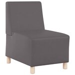vidaXL Unité de Sofa Modulaire Sans Accoudoirs 3 Pièces Gris
