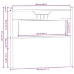 vidaXL Tête de lit chêne sonoma 100 cm bois d'ingénierie et acier
