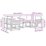 vidaXL Ensemble de canapés d'extérieur 6 pc Blanc et Beige