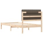 vidaXL Cadre de lit avec tête de lit rembourrée Taupe 80 x 200 cm
