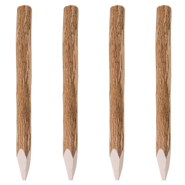 vidaXL Poteaux pointus de clôture 4 Pièces Bois de noisetier 90 cm